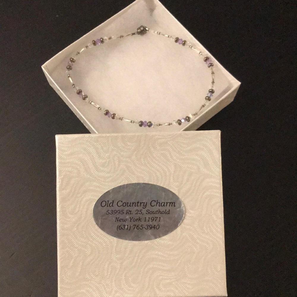 Magnetic Bracelet with purple accents